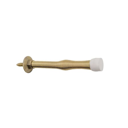 Pamex 3in Spring Door Stop Bright Brass Finish DD0230PB